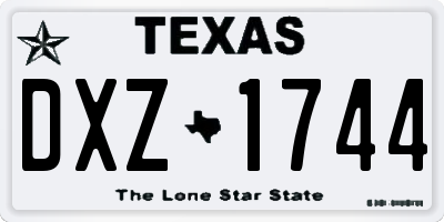 TX license plate DXZ1744