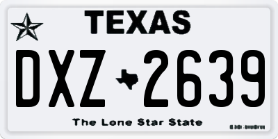TX license plate DXZ2639