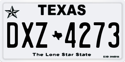 TX license plate DXZ4273
