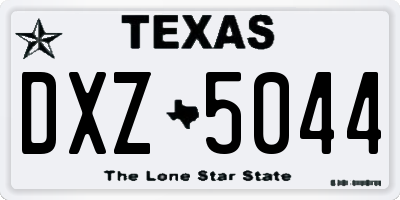 TX license plate DXZ5044