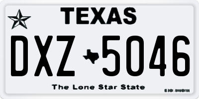 TX license plate DXZ5046