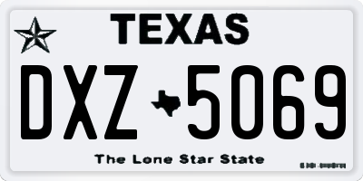TX license plate DXZ5069