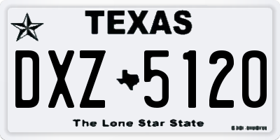 TX license plate DXZ5120