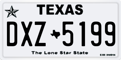 TX license plate DXZ5199