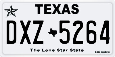 TX license plate DXZ5264