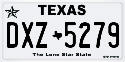 TX license plate DXZ5279