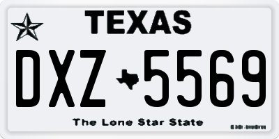 TX license plate DXZ5569