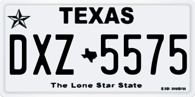 TX license plate DXZ5575