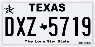 TX license plate DXZ5719