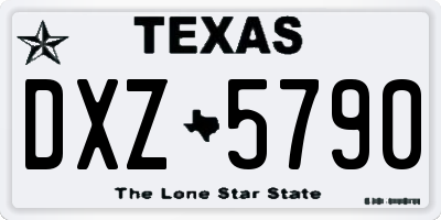 TX license plate DXZ5790