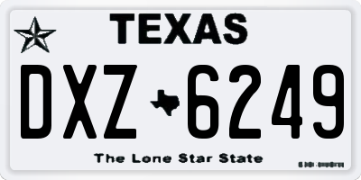 TX license plate DXZ6249