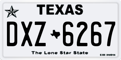 TX license plate DXZ6267