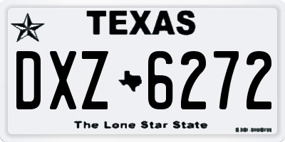 TX license plate DXZ6272
