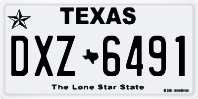 TX license plate DXZ6491