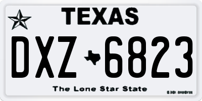 TX license plate DXZ6823