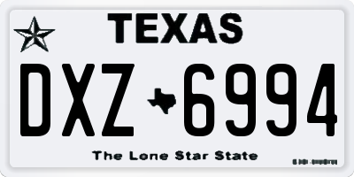TX license plate DXZ6994