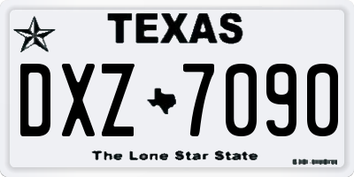 TX license plate DXZ7090