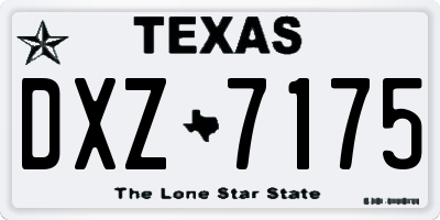 TX license plate DXZ7175