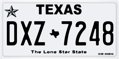 TX license plate DXZ7248