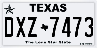 TX license plate DXZ7473