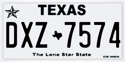 TX license plate DXZ7574
