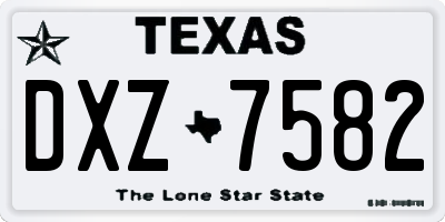 TX license plate DXZ7582