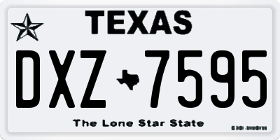 TX license plate DXZ7595