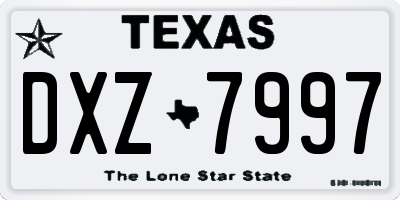 TX license plate DXZ7997