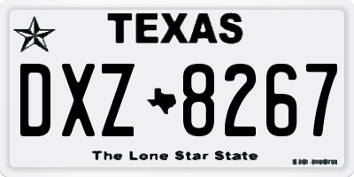 TX license plate DXZ8267