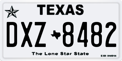 TX license plate DXZ8482