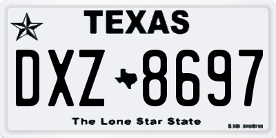 TX license plate DXZ8697