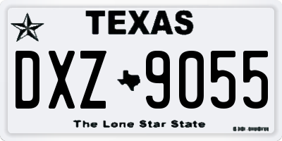 TX license plate DXZ9055