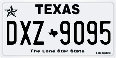 TX license plate DXZ9095