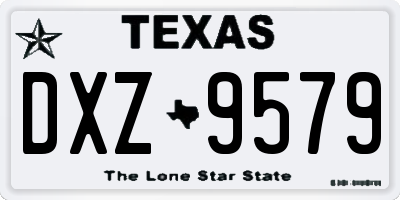 TX license plate DXZ9579