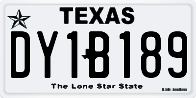 TX license plate DY1B189