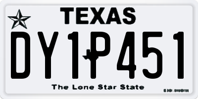 TX license plate DY1P451