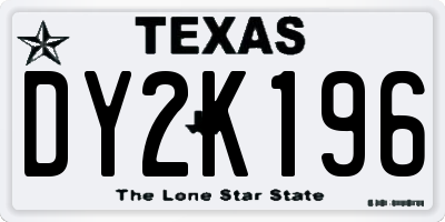 TX license plate DY2K196