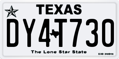 TX license plate DY4T730