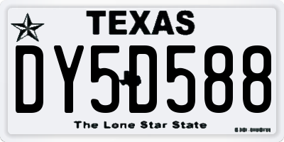 TX license plate DY5D588