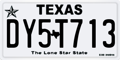 TX license plate DY5T713