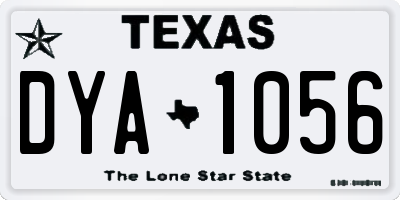 TX license plate DYA1056