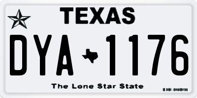 TX license plate DYA1176