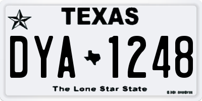 TX license plate DYA1248