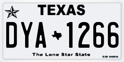 TX license plate DYA1266