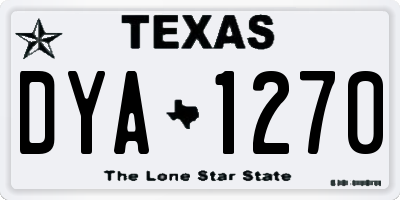 TX license plate DYA1270