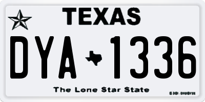 TX license plate DYA1336