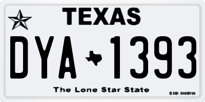 TX license plate DYA1393