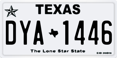 TX license plate DYA1446