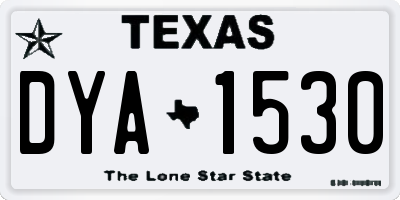 TX license plate DYA1530