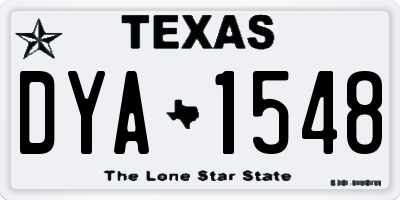 TX license plate DYA1548